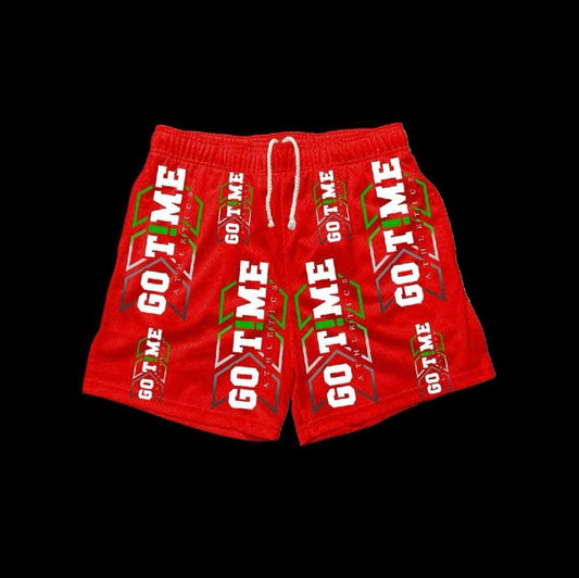 Go Time Athletics Red Logo Shorts